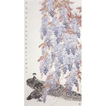 张建明国画花鸟《浓春烟景似花雨》字画之家