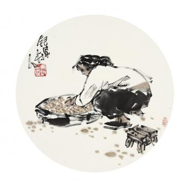 王鸣放国画人物王鸣放作品字画之家