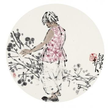 王鸣放国画人物王鸣放作品字画之家