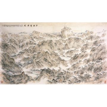 裴家同国画山水天柱览胜图字画之家