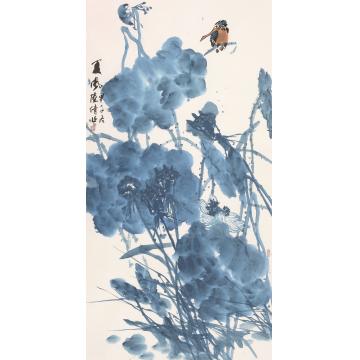 陆倩国画花鸟写意作品之五字画之家