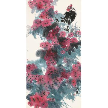 陆倩国画花鸟写意作品之六字画之家