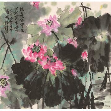陆倩国画花鸟写意荷花字画之家