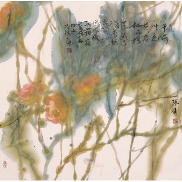 陆倩国画花鸟写意干荷字画之家