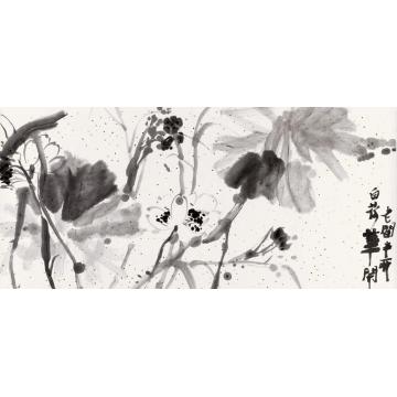 闫新生国画花鸟白荷花字画之家