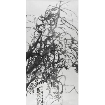 闫新生国画花鸟紫藤之五字画之家