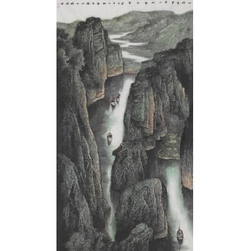 王焕波国画山水江作罗青字画之家