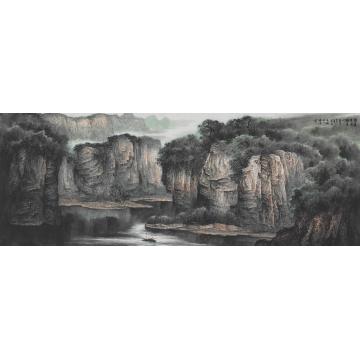 王焕波国画山水闲爱清溪静爱山字画之家