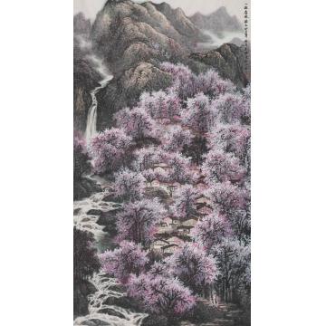 王焕波国画山水一夜春风字画之家