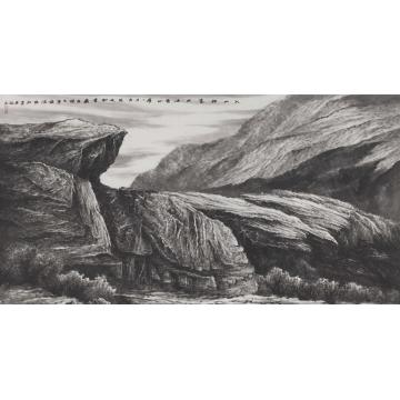 王焕波国画山水入山秋意字画之家