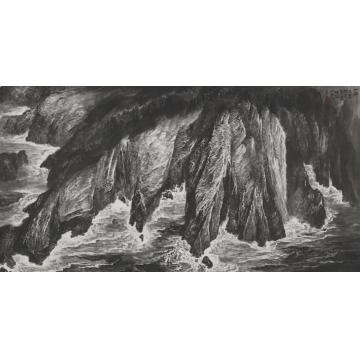 王焕波国画山水山海之恋字画之家