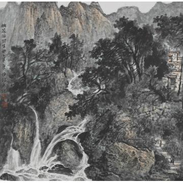 王焕波国画山水桃花谷字画之家