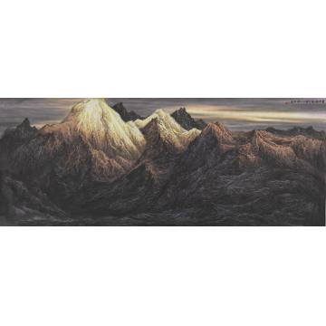 王焕波国画山水东方欲晓字画之家