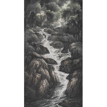 王焕波国画山水为有源头活水来字画之家