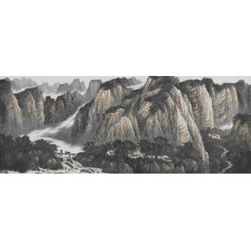 王焕波国画山水山中有真趣字画之家
