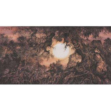 王焕波国画山水旭日字画之家