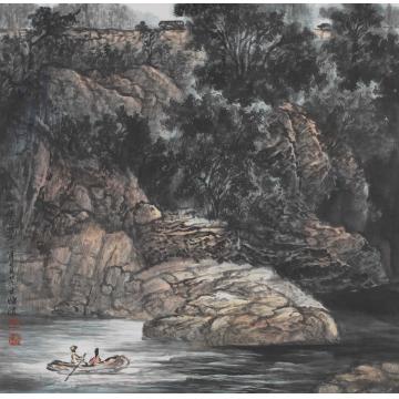 王焕波国画山水林虚山写生之二字画之家