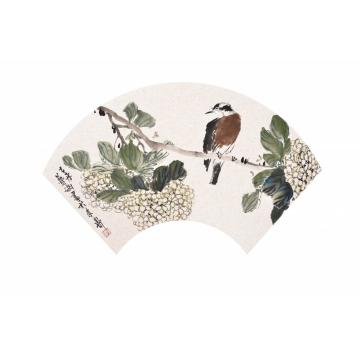 郭艺涵国画花鸟绣球花开字画之家