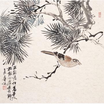 郭艺涵国画花鸟竹解心虚字画之家