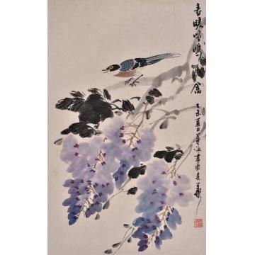 郭艺涵国画花鸟春暖喧鸣禽字画之家