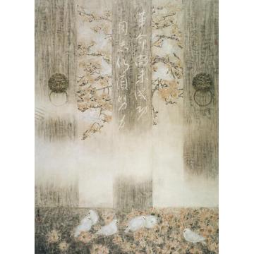 涂国喜国画花鸟花落泥香字画之家