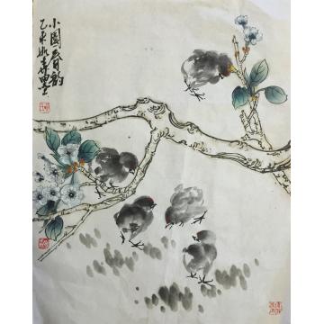 黄如森国画花鸟小园春韵字画之家