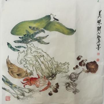 黄如森国画花鸟美味佳肴字画之家