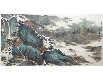 黄如森国画山水江天清远字画之家