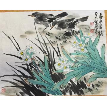黄如森国画花鸟春水清韵字画之家