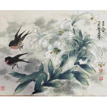 黄如森国画花鸟百合字画之家