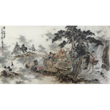 黄如森国画人物群先雅集字画之家