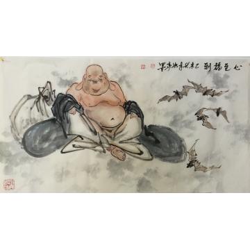 黄如森国画人物心致福到字画之家