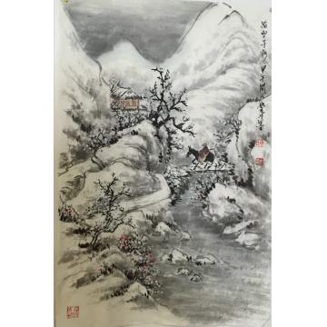 黄如森国画山水踏雪寻梅字画之家