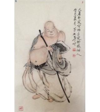 黄如森国画人物布袋和尚字画之家