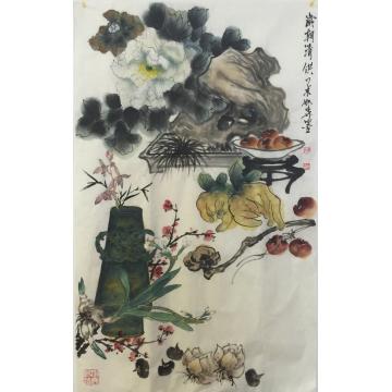 黄如森国画花鸟岁朝清贡字画之家