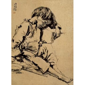 蒋兆和国画人物朱门酒肉臭字画之家