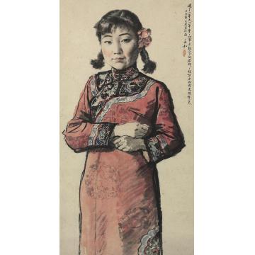 蒋兆和国画人物拜新年字画之家