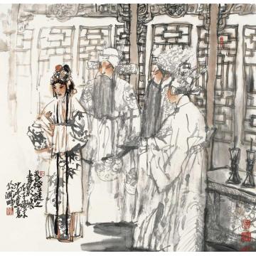 池沙鸿国画人物春灯谜字画之家