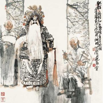 池沙鸿国画人物配戏字画之家