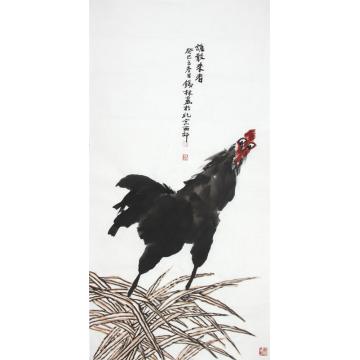 潘锡林国画花鸟谁敢来者字画之家