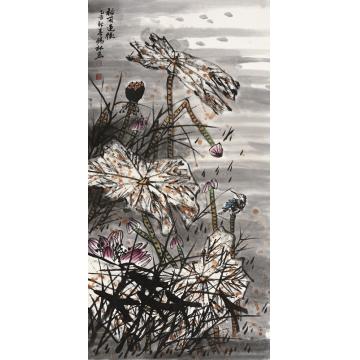 潘锡林国画花鸟秋雨过后字画之家