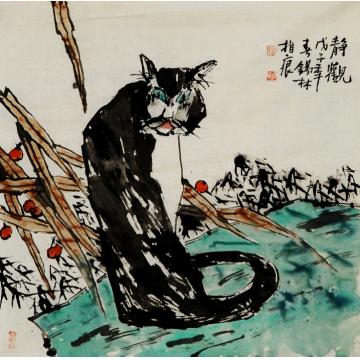 潘锡林国画花鸟静观字画之家