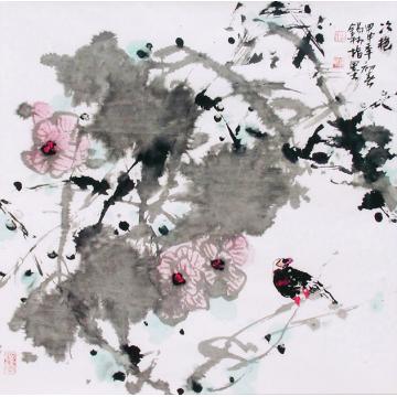 潘锡林国画花鸟冷艳字画之家