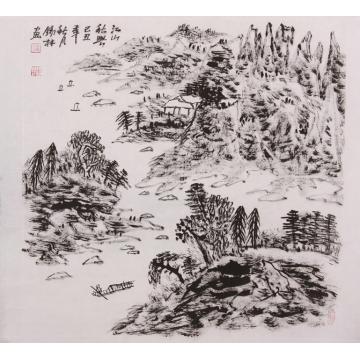 潘锡林国画山水江山秋色字画之家