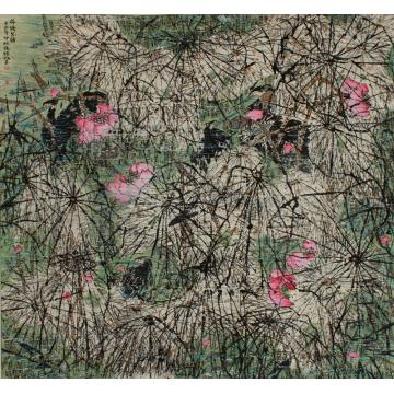 潘锡林国画花鸟荷塘思绪字画之家