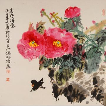 潘锡林国画花鸟春风得意字画之家