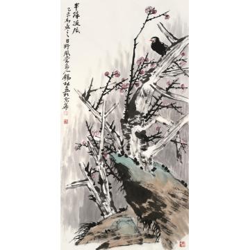 潘锡林国画花鸟半醉凌风字画之家