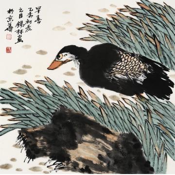 潘锡林国画花鸟早春字画之家