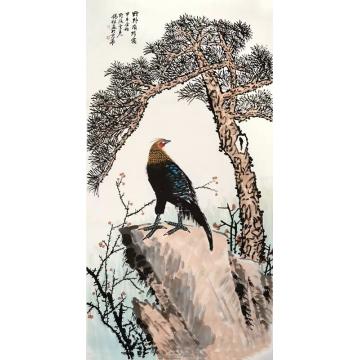 潘锡林国画花鸟野外有珍禽字画之家