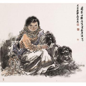 李秀峰国画人物藏家女孩字画之家
